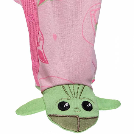 Star Wars The Child Grogu Character and Hearts Infant Footed Pajamas